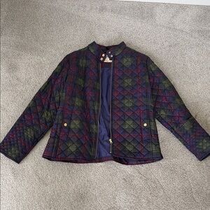 Faded Glory Women's Quilted Utility Jacket - Green and Purple